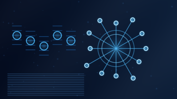 Blue futuristic network illustration symbolizing upcoming AI website technologies